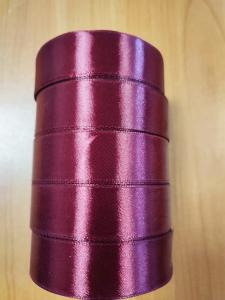 Лента атласная гладкая на катушке 25мм х 25ярд. Вишня,1шт